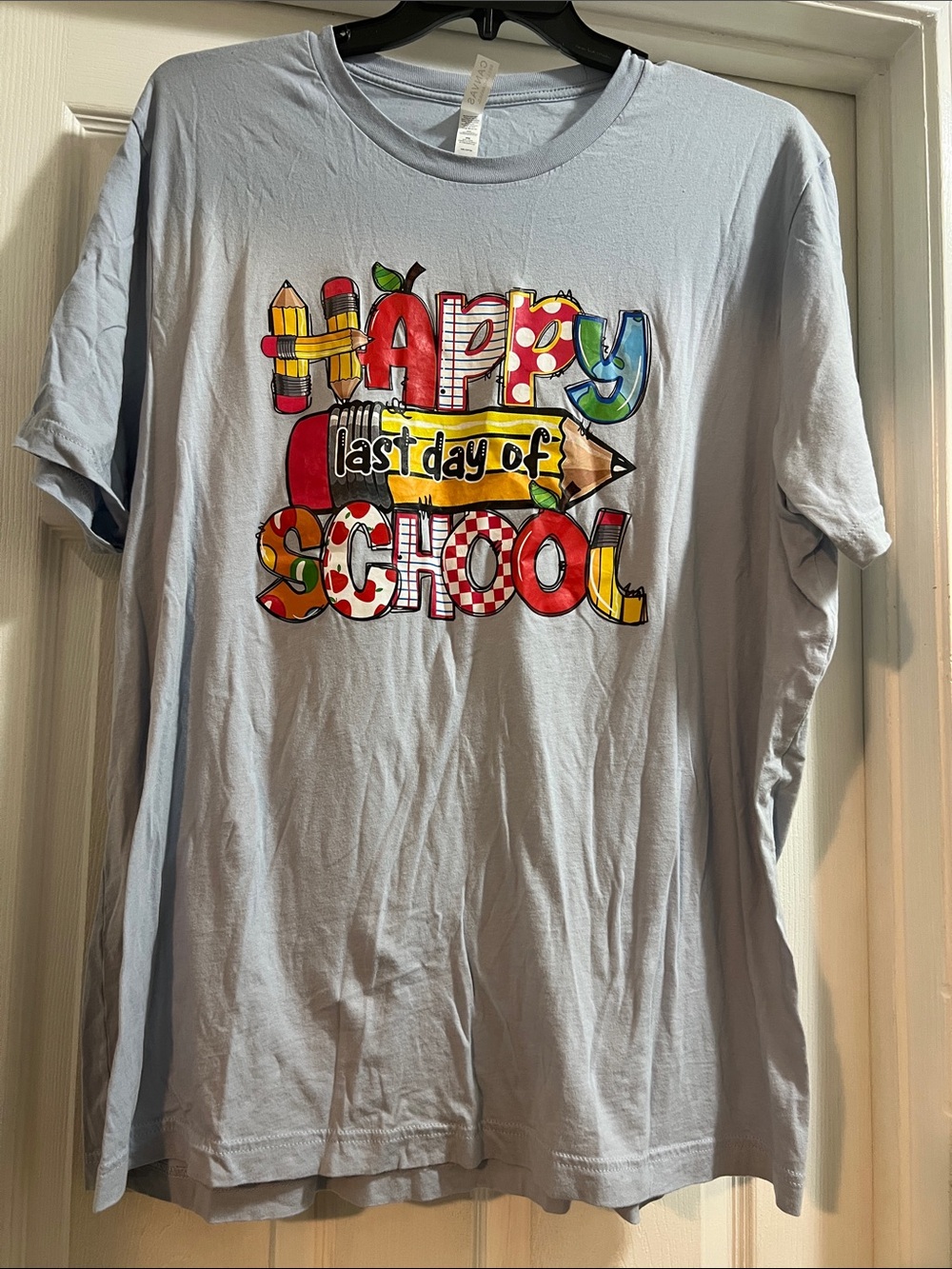 Bella Canvas Light Blue "Happy Last Day of School" Graphic Tee